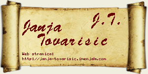 Janja Tovarišić vizit kartica